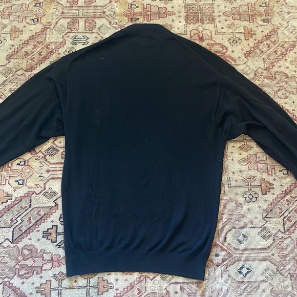 Mens Vintage Baracuta mock neck silk blend sweater small black - Picture 6 of 7